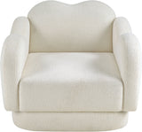 Bloom Teddy Fabric Upholstered Accent Chair in Cream from Meridian - Luna Furniture