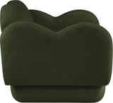 Bloom Teddy Fabric Upholstered Accent Chair in Green from Meridian - Luna Furniture