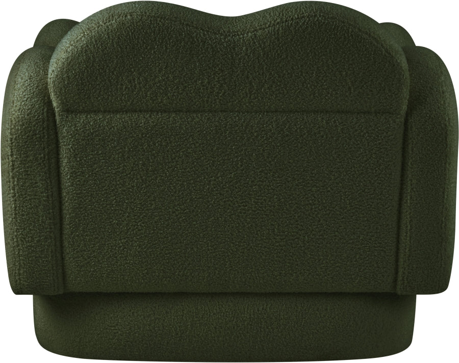 Bloom Teddy Fabric Upholstered Accent Chair in Green from Meridian - Luna Furniture