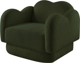 Bloom Teddy Fabric Upholstered Accent Chair in Green from Meridian - Luna Furniture