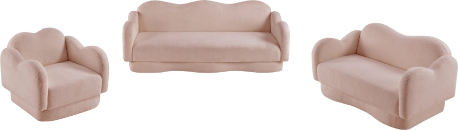 Bloom Teddy Fabric Upholstered Accent Chair in Pink from Meridian - Luna Furniture