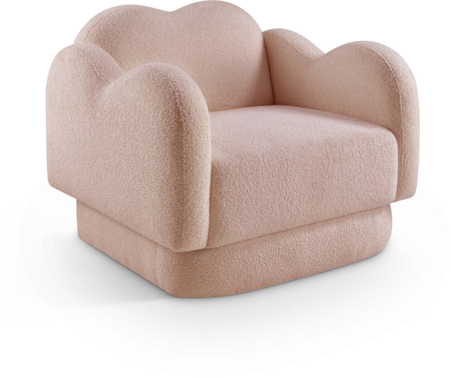 Bloom Teddy Fabric Upholstered Accent Chair in Pink from Meridian - Luna Furniture