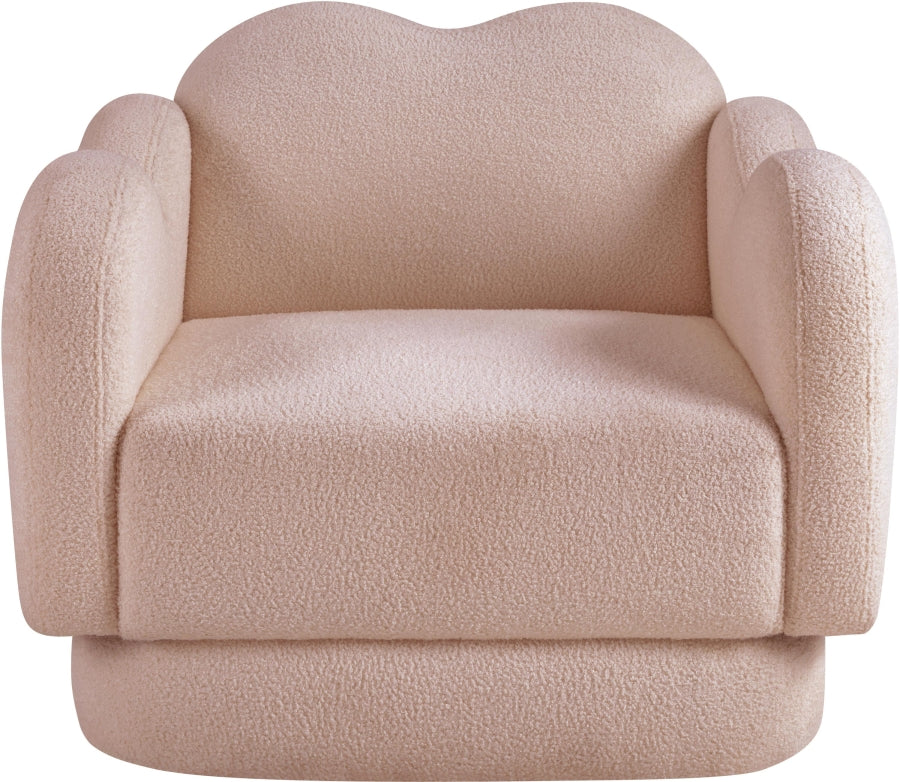 Bloom Teddy Fabric Upholstered Accent Chair in Pink from Meridian - Luna Furniture