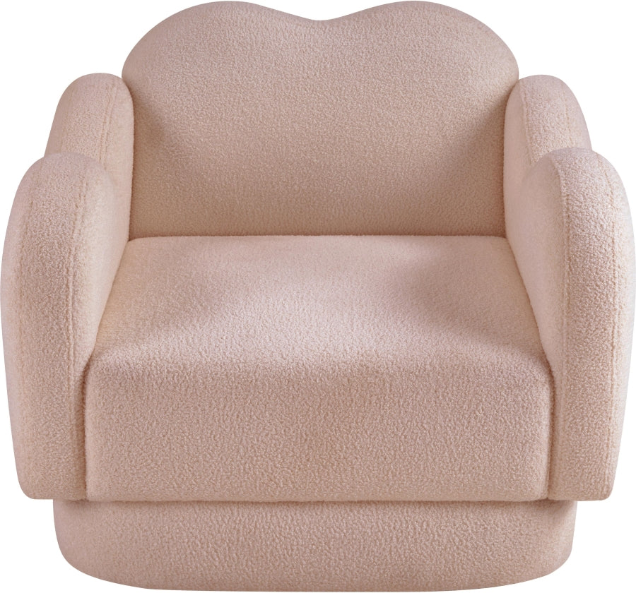 Bloom Teddy Fabric Upholstered Accent Chair in Pink from Meridian - Luna Furniture