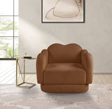 Bloom Teddy Fabric Upholstered Accent Chair in Saddle from Meridian - Luna Furniture