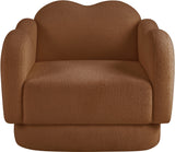 Bloom Teddy Fabric Upholstered Accent Chair in Saddle from Meridian - Luna Furniture