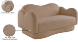 Bloom Teddy Fabric Upholstered Loveseat in Beige from Meridian - Luna Furniture