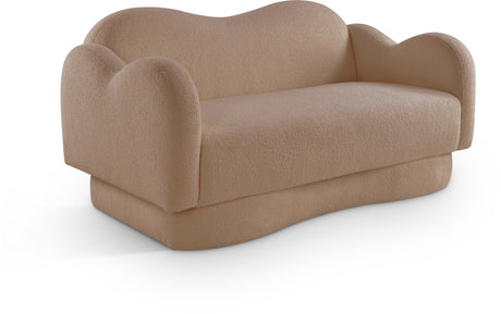 Bloom Teddy Fabric Upholstered Loveseat in Beige from Meridian - Luna Furniture