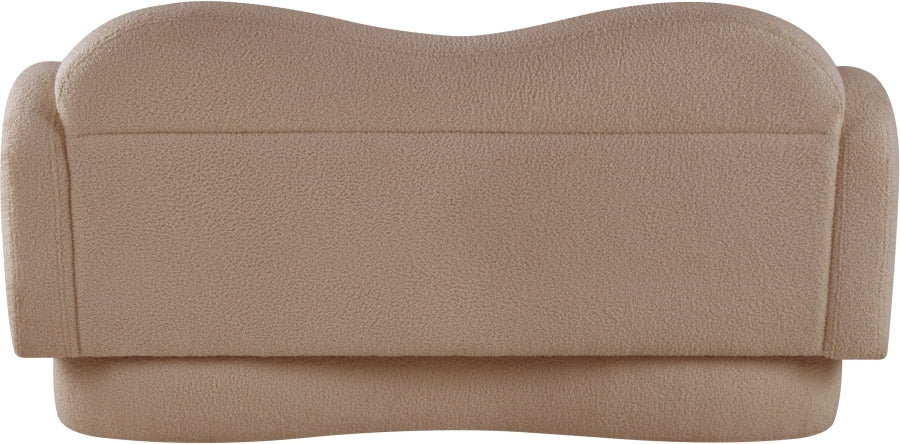 Bloom Teddy Fabric Upholstered Loveseat in Beige from Meridian - Luna Furniture