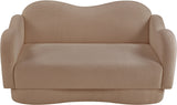 Bloom Teddy Fabric Upholstered Loveseat in Beige from Meridian - Luna Furniture