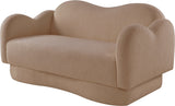 Bloom Teddy Fabric Upholstered Loveseat in Beige from Meridian - Luna Furniture