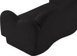 Bloom Teddy Fabric Upholstered Loveseat in Black from Meridian - Luna Furniture