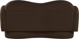 Bloom Teddy Fabric Upholstered Loveseat in Brown from Meridian - Luna Furniture