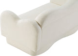 Bloom Teddy Fabric Upholstered Loveseat in Cream from Meridian - Luna Furniture