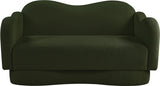 Bloom Teddy Fabric Upholstered Loveseat in Green from Meridian - Luna Furniture