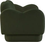 Bloom Teddy Fabric Upholstered Loveseat in Green from Meridian - Luna Furniture