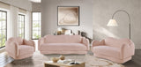 Bloom Teddy Fabric Upholstered Loveseat in Pink from Meridian - Luna Furniture