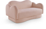 Bloom Teddy Fabric Upholstered Loveseat in Pink from Meridian - Luna Furniture