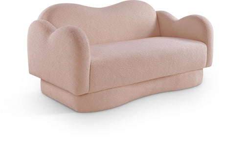 Bloom Teddy Fabric Upholstered Loveseat in Pink from Meridian - Luna Furniture