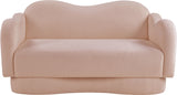 Bloom Teddy Fabric Upholstered Loveseat in Pink from Meridian - Luna Furniture