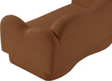 Bloom Teddy Fabric Upholstered Loveseat in Saddle from Meridian - Luna Furniture