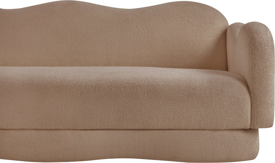 Bloom Teddy Fabric Upholstered Sofa in Beige from Meridian - Luna Furniture