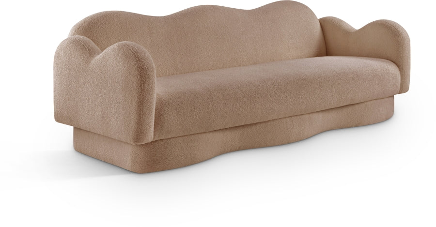 Bloom Teddy Fabric Upholstered Sofa in Beige from Meridian - Luna Furniture