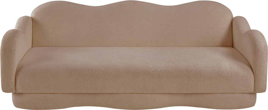 Bloom Teddy Fabric Upholstered Sofa in Beige from Meridian - Luna Furniture