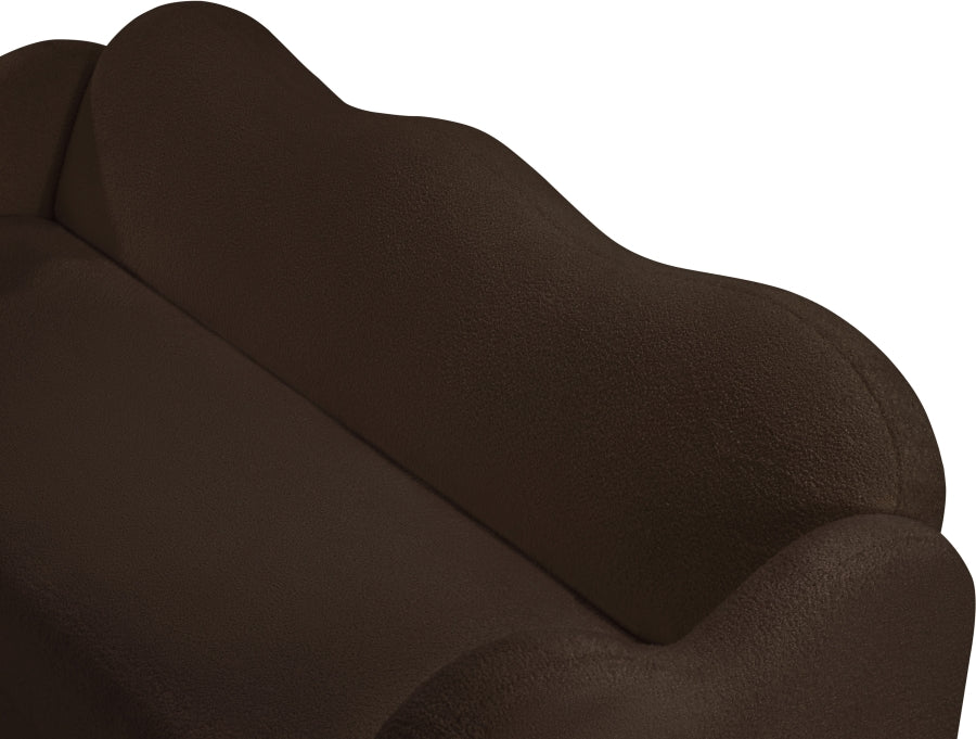 Bloom Teddy Fabric Upholstered Sofa in Brown from Meridian - Luna Furniture