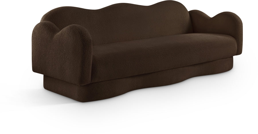 Bloom Teddy Fabric Upholstered Sofa in Brown from Meridian - Luna Furniture