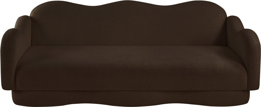 Bloom Teddy Fabric Upholstered Sofa in Brown from Meridian - Luna Furniture