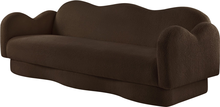 Bloom Teddy Fabric Upholstered Sofa in Brown from Meridian - Luna Furniture