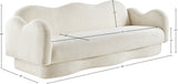 Bloom Teddy Fabric Upholstered Sofa in Cream from Meridian - Luna Furniture