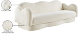 Bloom Teddy Fabric Upholstered Sofa in Cream from Meridian - Luna Furniture