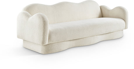 Bloom Teddy Fabric Upholstered Sofa in Cream from Meridian - Luna Furniture