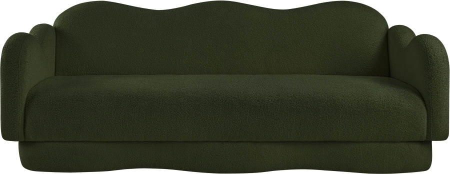 Bloom Teddy Fabric Upholstered Sofa in Green from Meridian - Luna Furniture