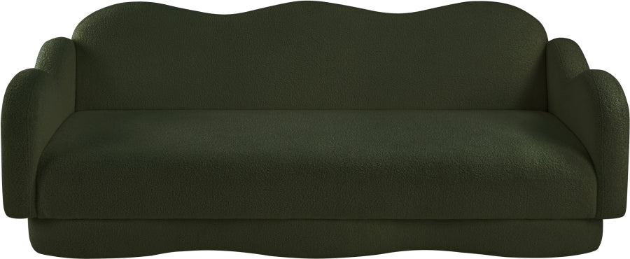 Bloom Teddy Fabric Upholstered Sofa in Green from Meridian - Luna Furniture