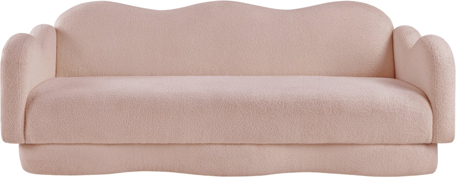 Bloom Teddy Fabric Upholstered Sofa in Pink from Meridian - Luna Furniture