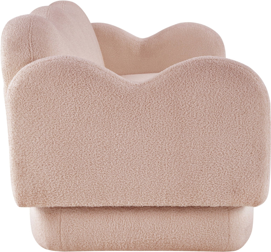 Bloom Teddy Fabric Upholstered Sofa in Pink from Meridian - Luna Furniture