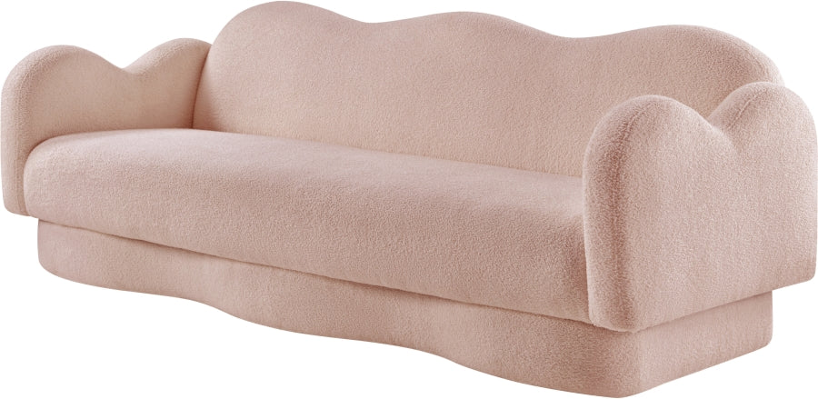 Bloom Teddy Fabric Upholstered Sofa in Pink from Meridian - Luna Furniture