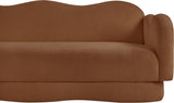 Bloom Teddy Fabric Upholstered Sofa in Saddle from Meridian - Luna Furniture