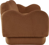 Bloom Teddy Fabric Upholstered Sofa in Saddle from Meridian - Luna Furniture