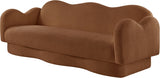 Bloom Teddy Fabric Upholstered Sofa in Saddle from Meridian - Luna Furniture