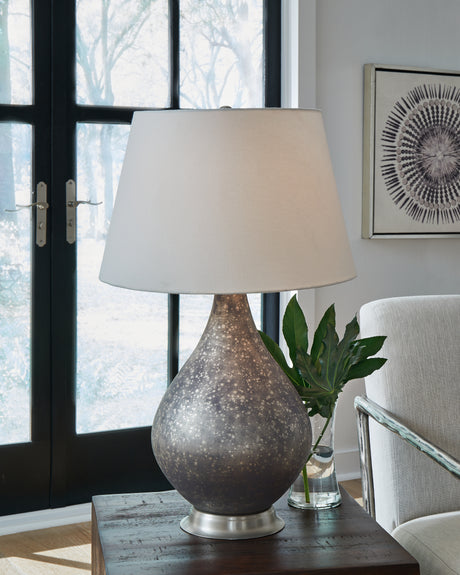 Bluacy 2-Piece Table Lamp Set in Antique Gray from Ashley - Luna Furniture