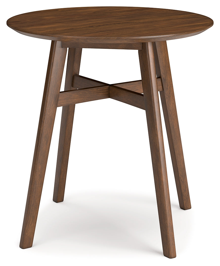 Blue/Brown Lyncott Counter Height Dining Table and 4 Barstools - PKG015480