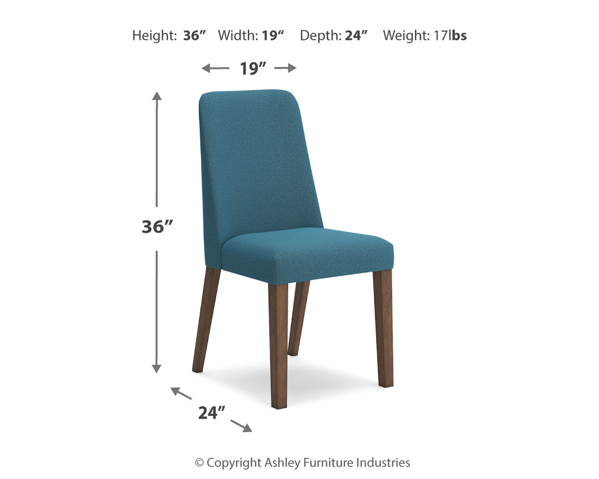 Blue/Brown Lyncott Dining Table and 4 Chairs - PKG015476