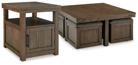 Boardernest Coffee Table with 1 End Table in Brown from Ashley - Luna Furniture