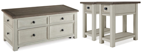 Bolanburg Coffee Table with 2 End Tables in Two-tone from Ashley - Luna Furniture