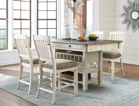 Bolanburg Counter Height Dining Table and 4 Barstools in Two-tone - PKG002123