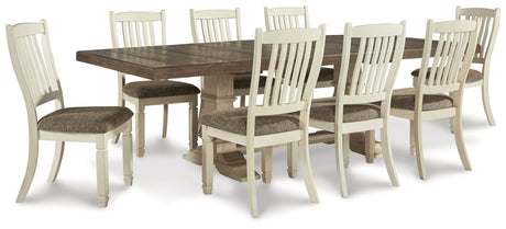 Bolanburg Dining Table and 8 Chairs in Antique White - PKG013289